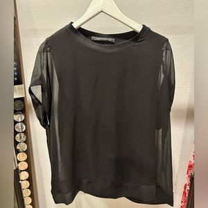 Zara mesh top with sleeves and tank